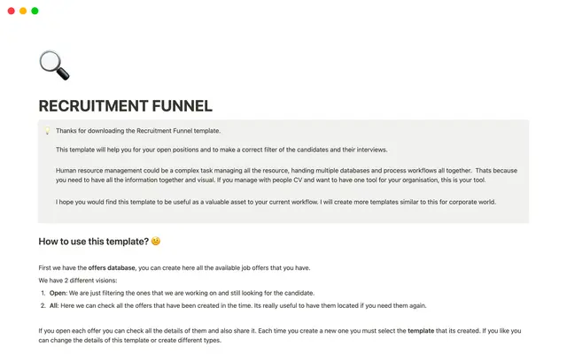 RECRUITMENT FUNNEL
