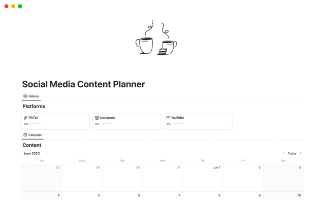 Social Media Content Planner